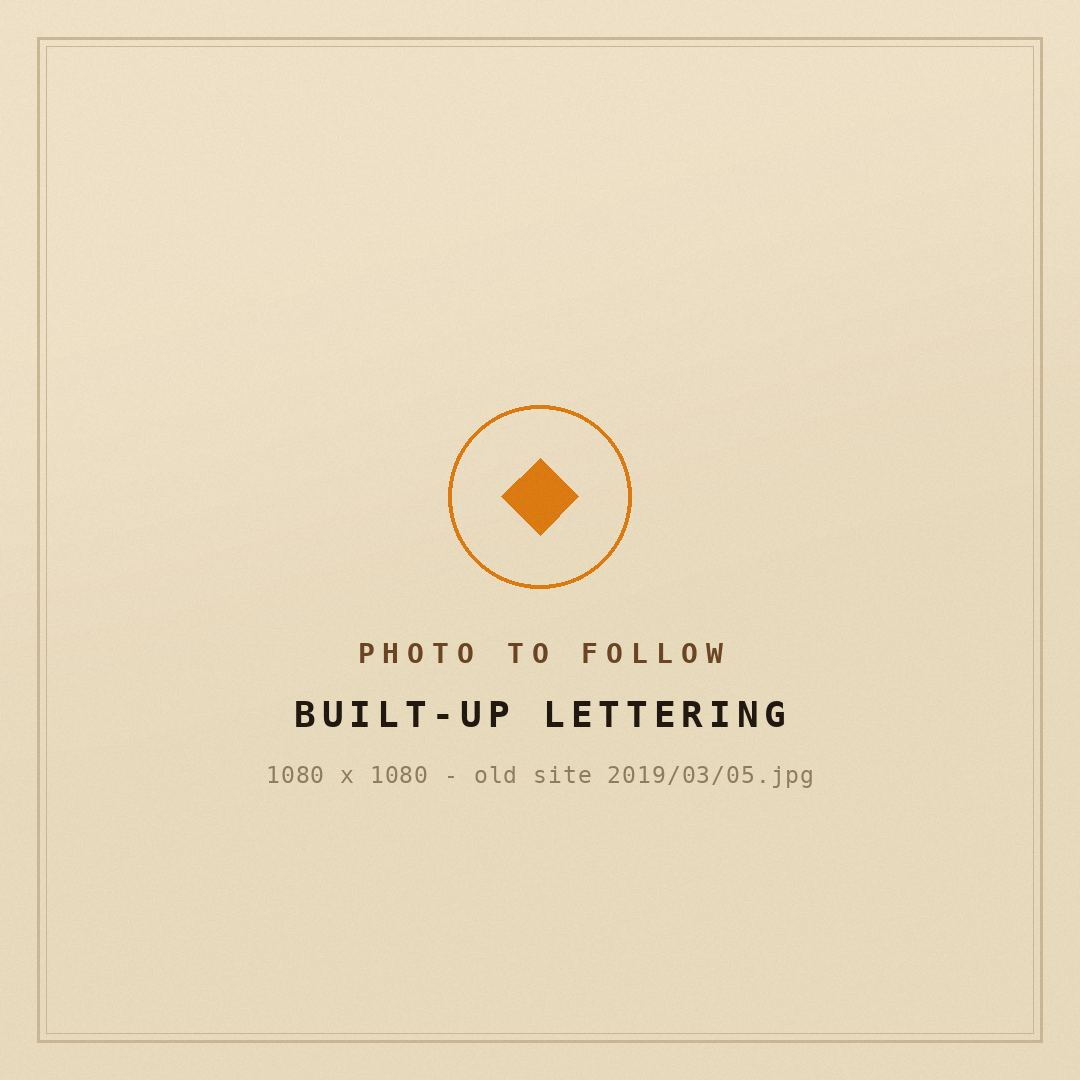 Placeholder for a photograph of dimensional lettering