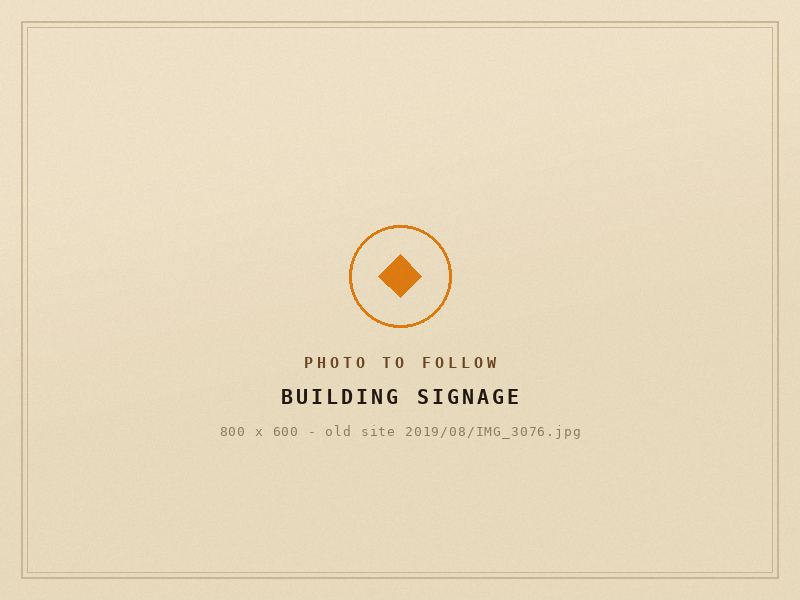 Placeholder for a photograph of building signage