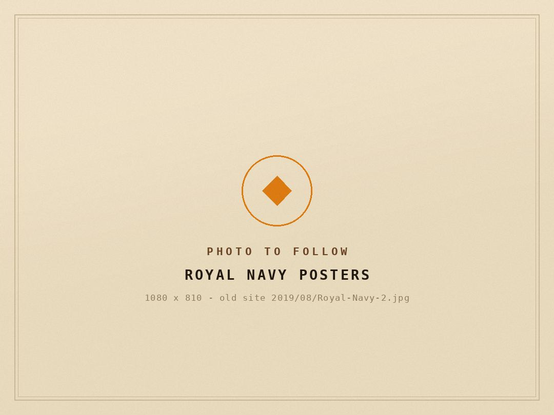 Placeholder for a photograph of Royal Navy fundraising posters