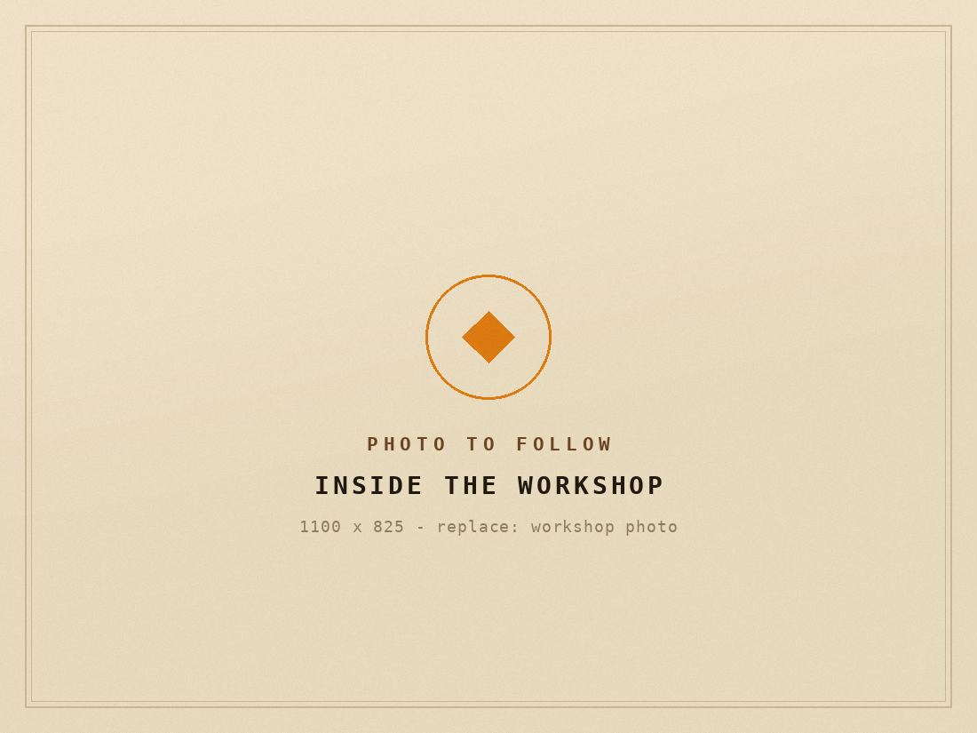 Placeholder for a photograph inside the Amber Signs workshop
